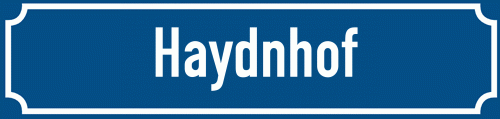 Straßenschild Haydnhof