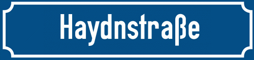 Straßenschild Haydnstraße