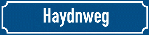 Straßenschild Haydnweg zum kostenlosen Download