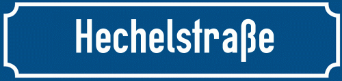 Straßenschild Hechelstraße