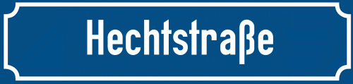 Straßenschild Hechtstraße
