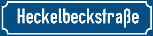Straßenschild Heckelbeckstraße