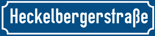 Straßenschild Heckelbergerstraße zum kostenlosen Download