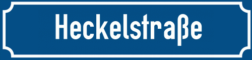 Straßenschild Heckelstraße