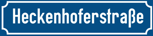 Straßenschild Heckenhoferstraße