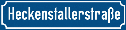 Straßenschild Heckenstallerstraße