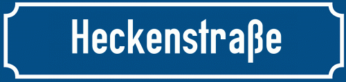 Straßenschild Heckenstraße