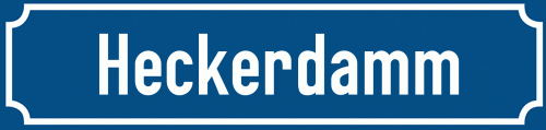 Straßenschild Heckerdamm