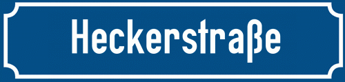Straßenschild Heckerstraße