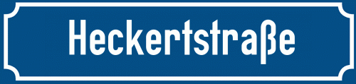 Straßenschild Heckertstraße