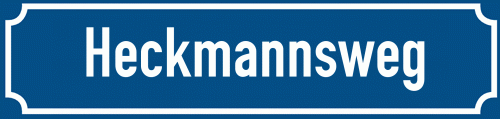 Straßenschild Heckmannsweg
