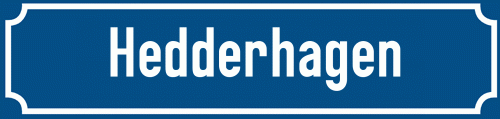 Straßenschild Hedderhagen