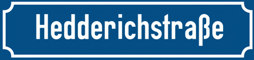 Straßenschild Hedderichstraße