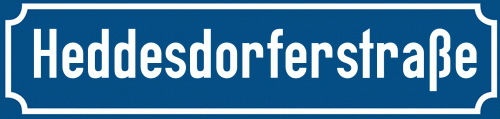 Straßenschild Heddesdorferstraße