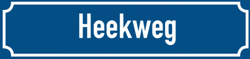 Straßenschild Heekweg