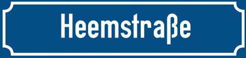 Straßenschild Heemstraße