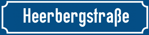 Straßenschild Heerbergstraße