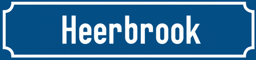 Straßenschild Heerbrook