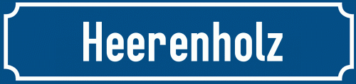 Straßenschild Heerenholz