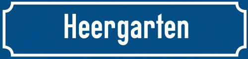 Straßenschild Heergarten