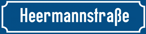 Straßenschild Heermannstraße
