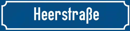 Straßenschild Heerstraße