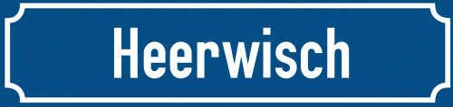 Straßenschild Heerwisch