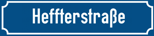 Straßenschild Heffterstraße