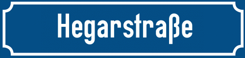Straßenschild Hegarstraße