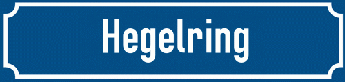 Straßenschild Hegelring