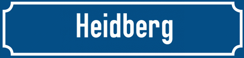 Straßenschild Heidberg