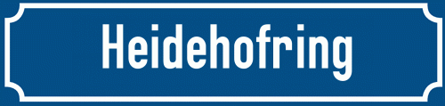 Straßenschild Heidehofring