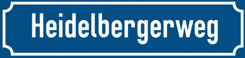 Straßenschild Heidelbergerweg