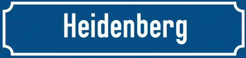 Straßenschild Heidenberg