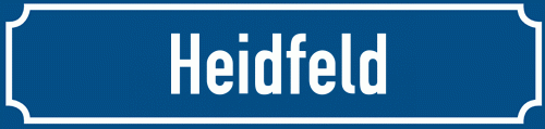Straßenschild Heidfeld