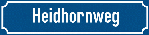 Straßenschild Heidhornweg