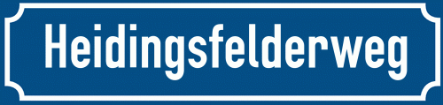 Straßenschild Heidingsfelderweg zum kostenlosen Download