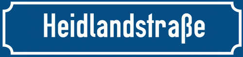 Straßenschild Heidlandstraße
