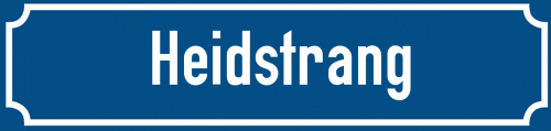 Straßenschild Heidstrang