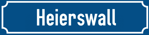 Straßenschild Heierswall