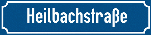 Straßenschild Heilbachstraße