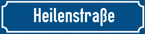 Straßenschild Heilenstraße