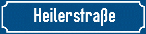 Straßenschild Heilerstraße zum kostenlosen Download