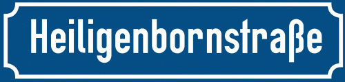 Straßenschild Heiligenbornstraße