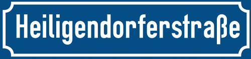 Straßenschild Heiligendorferstraße zum kostenlosen Download