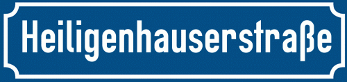 Straßenschild Heiligenhauserstraße