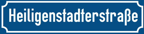 Straßenschild Heiligenstadterstraße