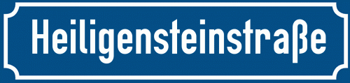 Straßenschild Heiligensteinstraße