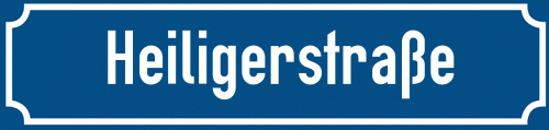 Straßenschild Heiligerstraße
