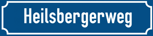 Straßenschild Heilsbergerweg